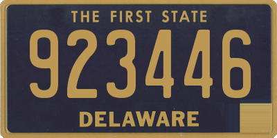 DE license plate 923446