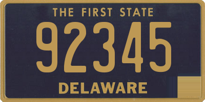 DE license plate 92345