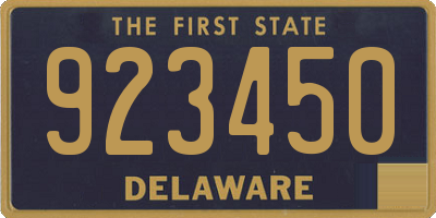 DE license plate 923450