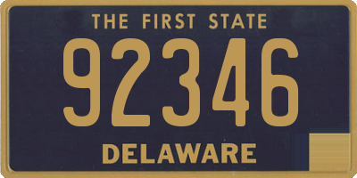 DE license plate 92346