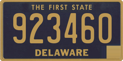 DE license plate 923460