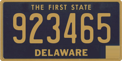 DE license plate 923465