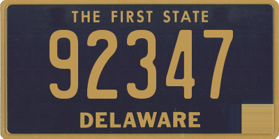 DE license plate 92347