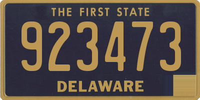 DE license plate 923473