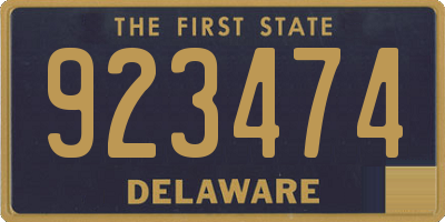 DE license plate 923474