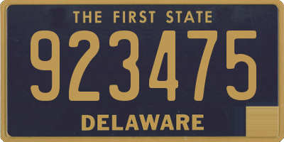 DE license plate 923475