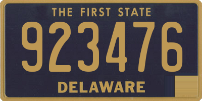 DE license plate 923476
