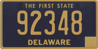 DE license plate 92348