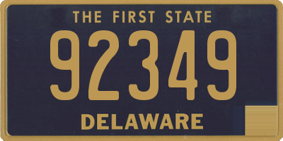 DE license plate 92349