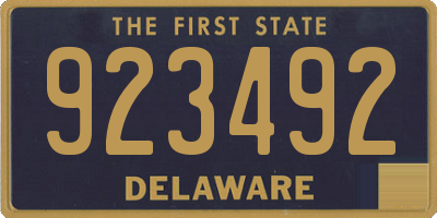 DE license plate 923492