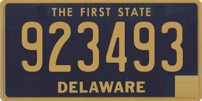 DE license plate 923493
