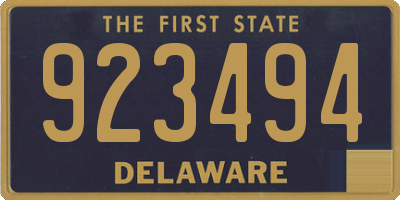 DE license plate 923494
