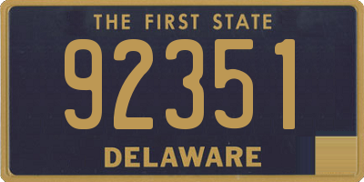 DE license plate 92351