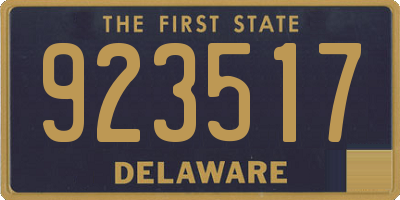 DE license plate 923517