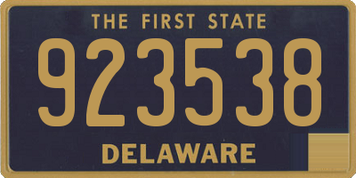 DE license plate 923538
