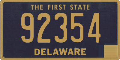 DE license plate 92354