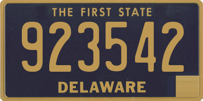 DE license plate 923542