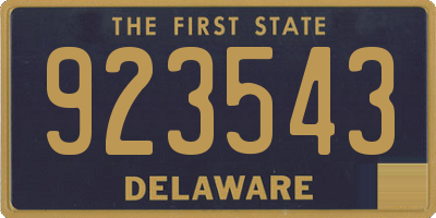 DE license plate 923543