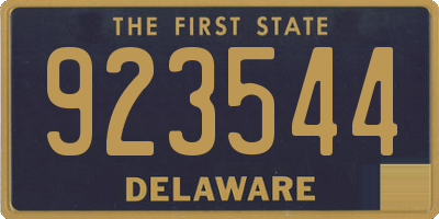 DE license plate 923544