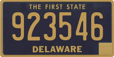 DE license plate 923546
