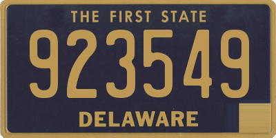 DE license plate 923549
