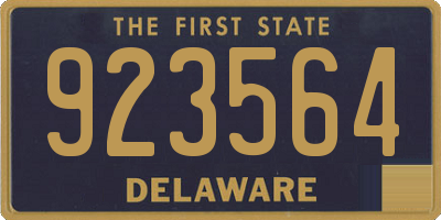 DE license plate 923564