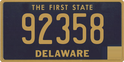 DE license plate 92358
