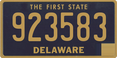 DE license plate 923583