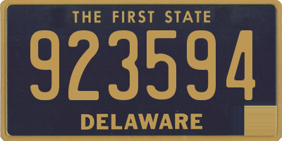 DE license plate 923594