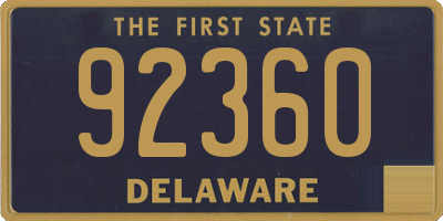 DE license plate 92360
