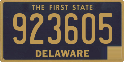 DE license plate 923605