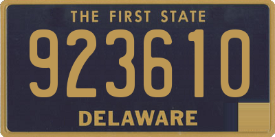 DE license plate 923610