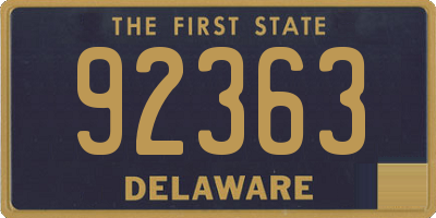 DE license plate 92363
