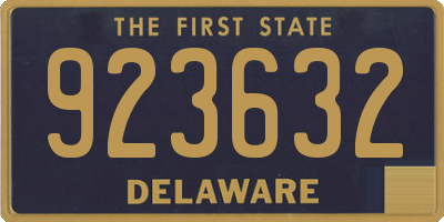 DE license plate 923632