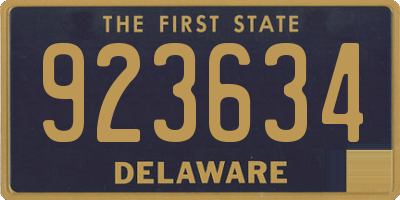 DE license plate 923634