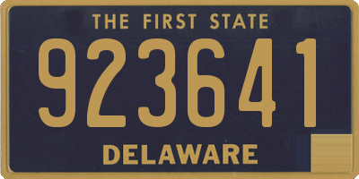 DE license plate 923641