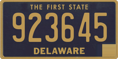 DE license plate 923645