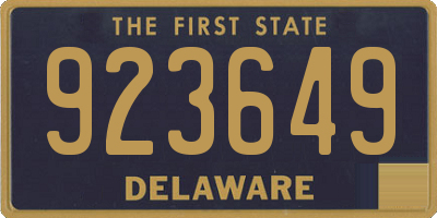 DE license plate 923649