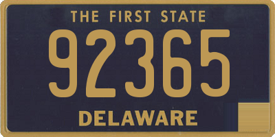 DE license plate 92365