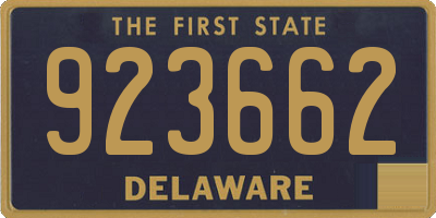 DE license plate 923662
