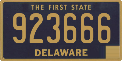 DE license plate 923666