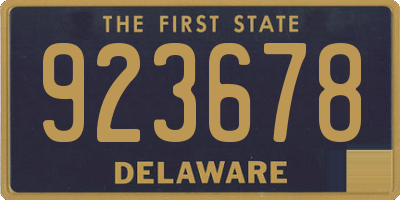 DE license plate 923678
