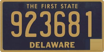 DE license plate 923681