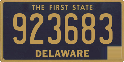 DE license plate 923683