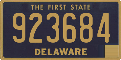 DE license plate 923684