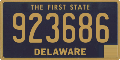 DE license plate 923686