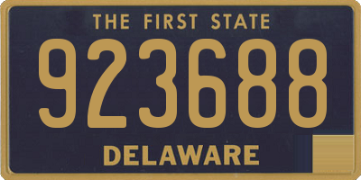DE license plate 923688