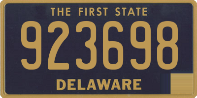 DE license plate 923698