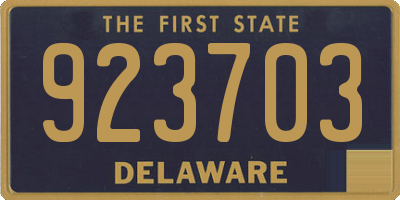 DE license plate 923703