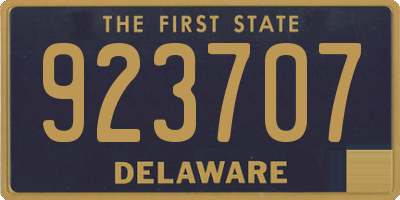 DE license plate 923707